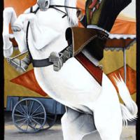 CAVALIER, acryl/toile 50x100cm