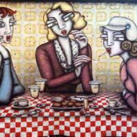 MOMENT DE VIE, acryl/toile 118x82cm