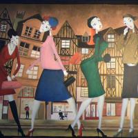 LES DAMES DE TOURS, acryl/toile 100x80cm