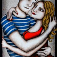 MELANIE et MATHIEU, acryl/toile 50x73cm