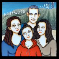 PORTRAIT DE FAMILLE, acryl/médium 35x35cm