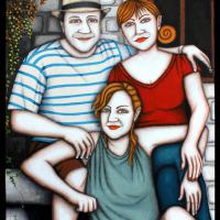 PORTRAIT DE FAMILLE, acryl/toile 60x73cm
