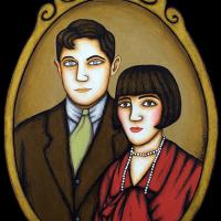 PORTRAITS DES ANCIENS, acryl/médium34x48cm