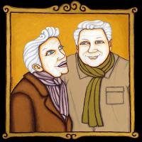 LES GRAND-PARENTS, acryl/médium26x30cm