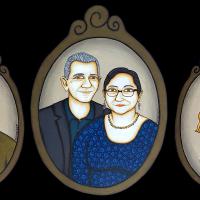 PORTRAIT DE FAMILLE, acryl/médium