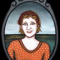 GABRIELE, acryl/médium 17x24cm