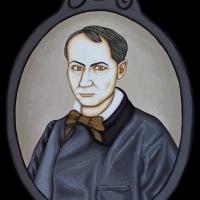 CHARLES BAUDELAIRE, acryl/médium 17x24cm