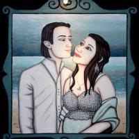 LUDOVIC et SOPHIE, acryl/médium 28x30cm