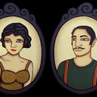 Sans titre, acryl/médium 17x24cm