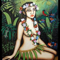 UNE VAHINE, acryl/toile 73x92cm