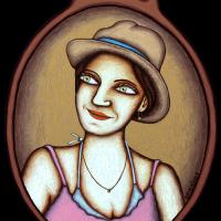 PORTRAIT, acryl/médium 23x32cm