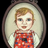 ADELE, acryl/médium 23x32cm