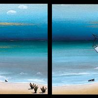 CARRELETS, 2 acryl/médium 18x15cm